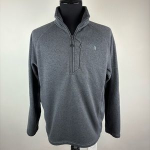 The North Face Pullover 1/2 Zip Fleece Men's Size Large L Gray ATZJ